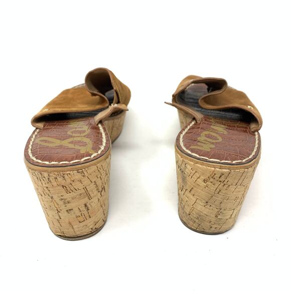 Sam Edelman Women's Size 8 Ranger Wedge Platform Sandals Brown Suede Leather - Picture 3 of 7